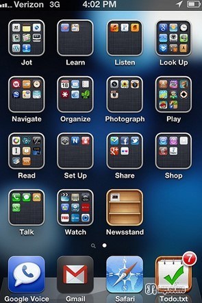 One Screen with Folders