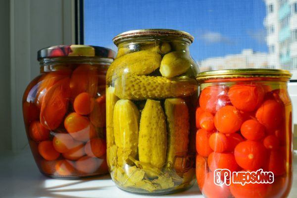 Jars of pickles